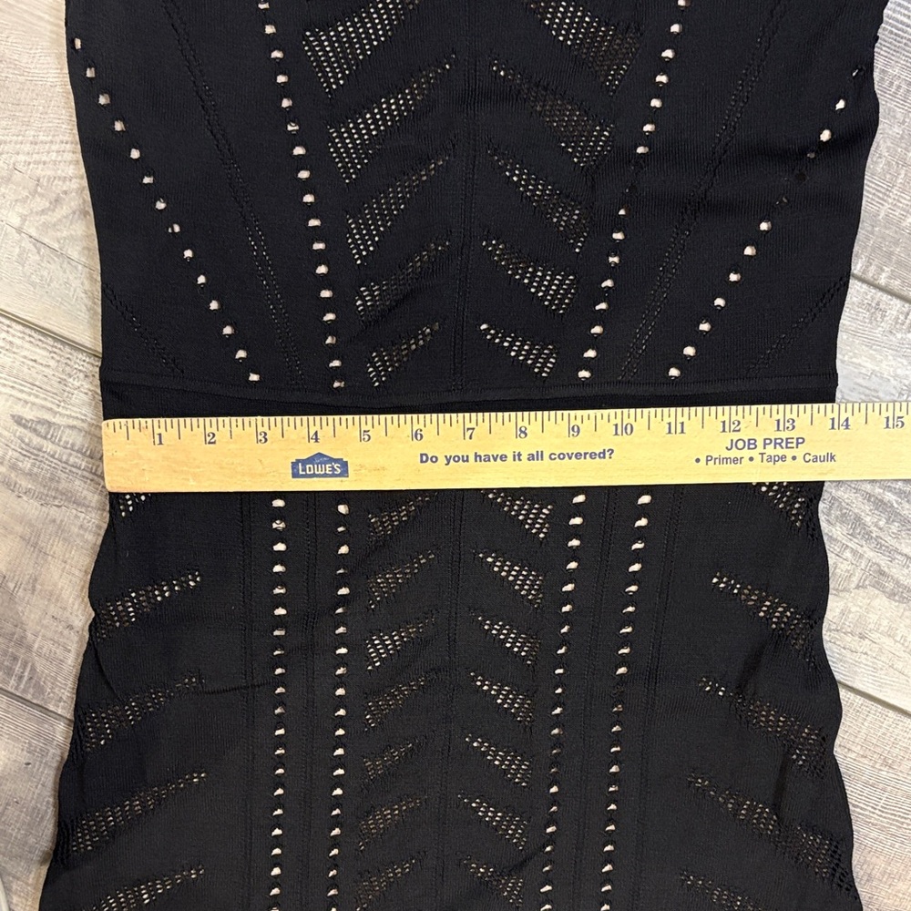 Calvin Klein Elegant Black Knit Fitted Stretch Dress EUC Small - Picture 4 of 7